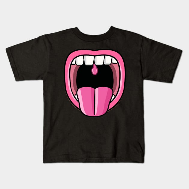 Open Mouth Kids T-Shirt by LaughingGremlin